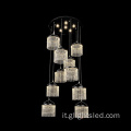 Illuminazione a sospensione con lampadari moderni di lusso in cristallo K9 72w